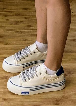 Белые кеды с высокой подошвой2 фото