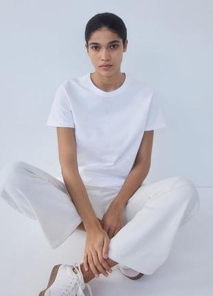 Біла базова футболка h&m