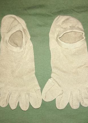 Коричневые женские носки следы с отдельными пальцами five finger socks