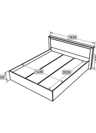 Ліжко двоспальне еверест нордік-1600 (підйомний механізм) 160х200 см графіт + дуб крафт золотий (dtm-5560)9 фото