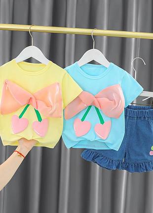 Яркий костюм для девочек на лето (32)