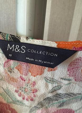 Блуза в цветочный принт m&s вискоза4 фото