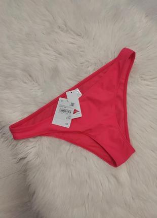 Купальні труси коралові рожеві плавки від купальника жіночі з високою посадкою 46 m розмір нові