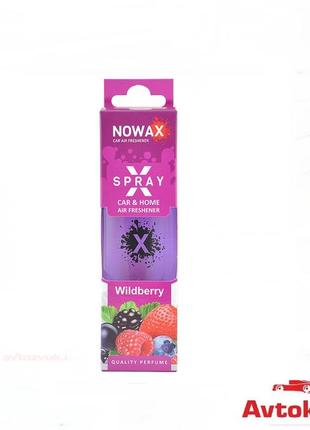 Запах ароматизатор спрей в машину пахучка для авто дезидорант nowax x spray wildberry nx07604