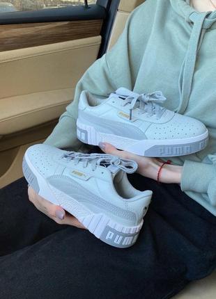 Жіночі кросівки puma cali white black женские кожаные пума весна puma suede, adidas samba, nike air max, nike air force 1