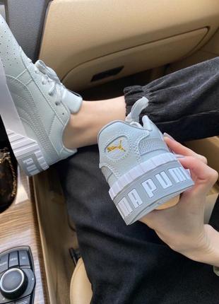 Жіночі кросівки puma cali white black женские кожаные пума весна puma suede, adidas samba, nike air max, nike air inside 15 фото