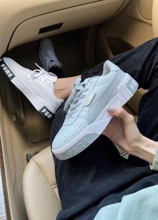 Жіночі кросівки puma cali white black женские кожаные пума весна puma suede, adidas samba, nike air max, nike air inside 16 фото