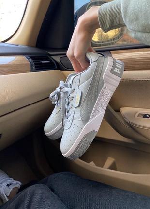 Жіночі кросівки puma cali white black женские кожаные пума весна puma suede, adidas samba, nike air max, nike air inside 18 фото