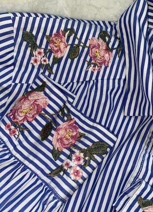 Сорочка у смужку з вишивкою від springfield.