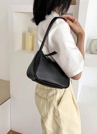 Женская сумка "дора" черная. сумочка через плечо черного цвета3 фото