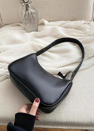 Женская сумка "дора" черная. сумочка через плечо черного цвета
