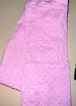 Колготи капронові рожевого/синього кольору в крапочку для дівчинки 60 den  // розмір: 164/1705 фото