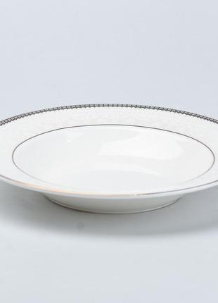 Столовий сервіз тарілок 24 штуки керамічних на 6 персон білий5 фото