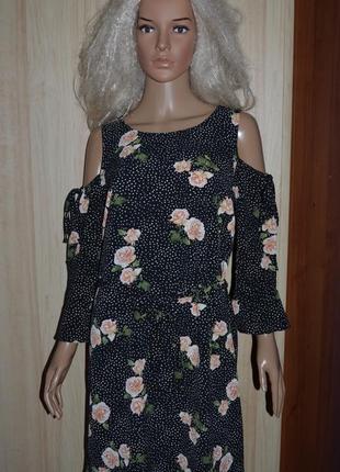 Сукня з відкритими плечами і поясом george 14 розмір