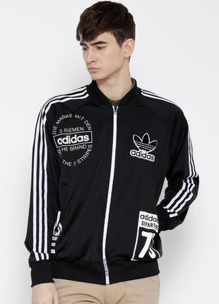 Adidas zip track top раритетная кофта на замке много лого1 фото