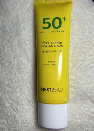 Солнцезащитный освежающий крем nextbeau fresh cica spf 50+