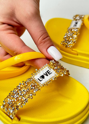 Шлепанцы женские желтые силиконовые б1618