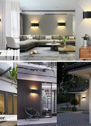 Світлодіодний настінний світильник водонепроникний 8w - металевий