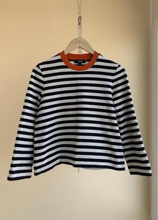 Щільний лонслів в смужку cos striped long sleeve смугаста кофта бретонка apc sandro le minor armor lux comme des garcons play arket the kooples s m