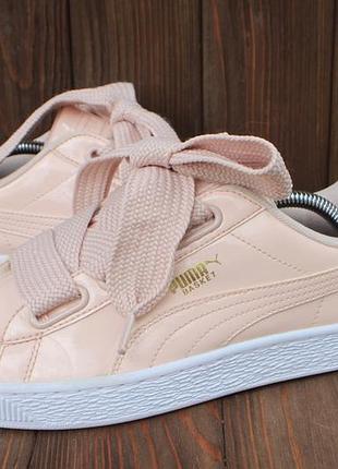 Кросівки puma basket heart patent peach 39р кеди