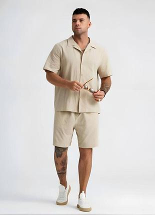 Чоловічий костюм сорочка+шорти1 фото