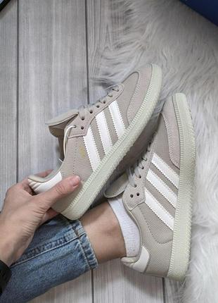 Кросівки adidas samba og wonder white linen green3 фото