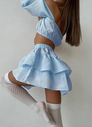 Ляльковий, жіночний такий романтичний і невагомий костюмчик двійка.4 фото