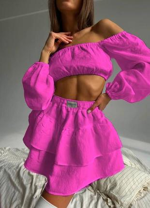 Ляльковий, жіночний такий романтичний і невагомий костюмчик двійка.9 фото