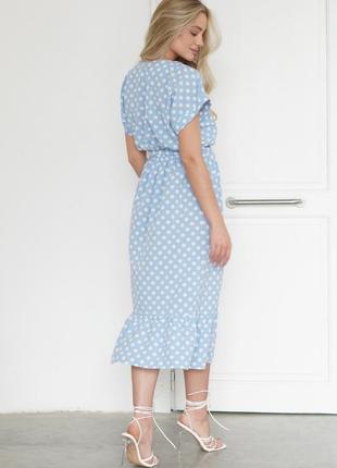 Сукня для вагітних та для годування голубая міді5 фото