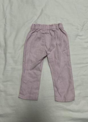 Детские розовые брюки на резинке 😍2 фото