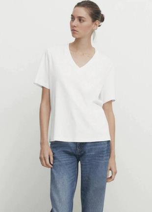 Футболка massimo dutti біла чорна