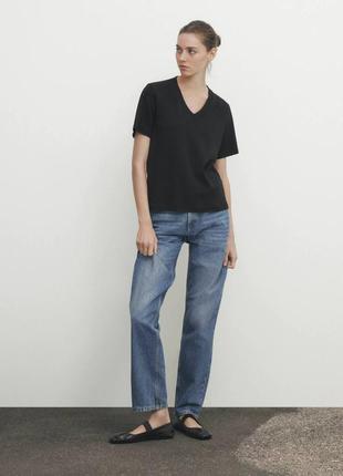 Футболка massimo dutti біла чорна7 фото