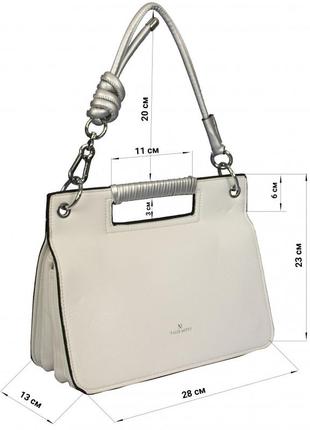 Женская, деловая, небольшая сумка, материал экокожа, дна короткая ручка,одна длинная,пять отделений (86815-1)7 фото