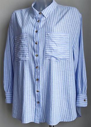 Сорочка f&f рубашка блуза льон віскоза3 фото