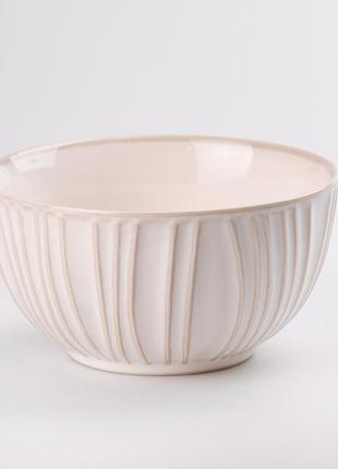 Тарелка глубокая круглая из фарфора 15 см супница и салатница