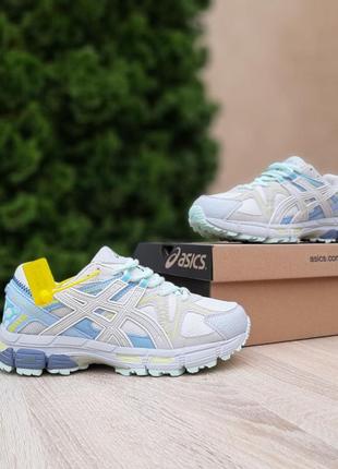 Кросівки asics gel kahana 8 бежеві з блакитним9 фото