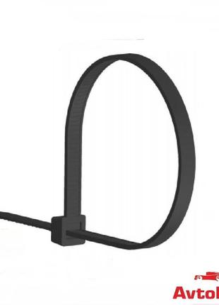 Хомуты пластиковые черные стяжка кабельная нейлоновая carlife bl3,6x300 (100шт.)1 фото