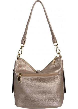 Женская,стильная сумочка,материал эко-кожа,одна средняя ручка,1 длинная,одно отделение (l-1051) золото-розовая2 фото
