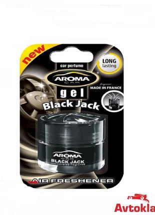 Ароматизатор aroma car gel 50ml - black jack автомобильный ароматизатор в салон машины освежитель воздуха для
