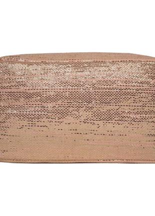 Сумка женская, объемная , пляжная, 2 ручки, ткань соломка с люрексом (vt8198532) 2 цвета, розовый5 фото