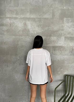 Oversize футболка туреччина бавовна s-xl з камінцями2 фото