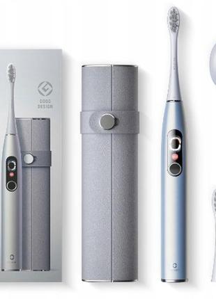 Розумна зубна електрощітка oclean x pro digital set electric toothbrush glamour silver (6970810552584)