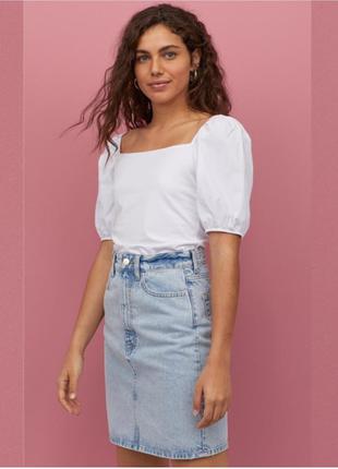 Футболка топ з квадратним вирізом h&m ♥️