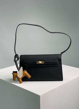 Hermes kelly pochette black/gold1 фото