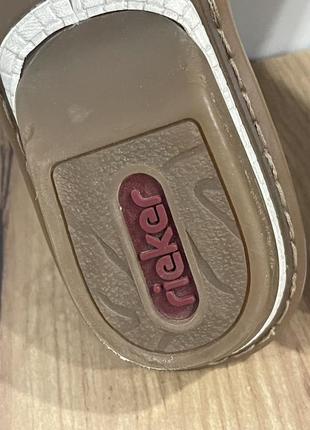 Кожаные  босоножки шлепки  бренд rieker в стиле hermes8 фото