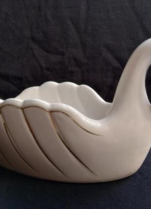 Салатница икорница фарфор лебедь.
