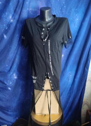 Неформальное готическое эмо панк-пиум платье туника 2two wings в стиле punk rave harajuku dollskill y2k