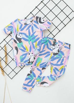 Бавовняна піжама "панди" для дівчаток від картерс