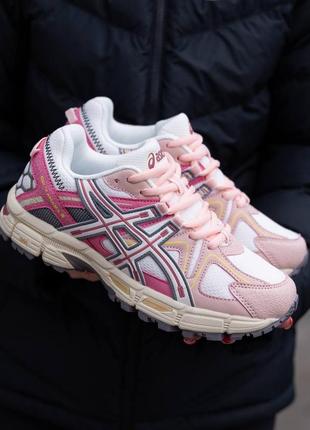 Asics gel kahana 8 white pink жіночі кросівки