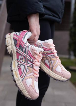 Asics gel kahana 8 white pink жіночі кросівки7 фото